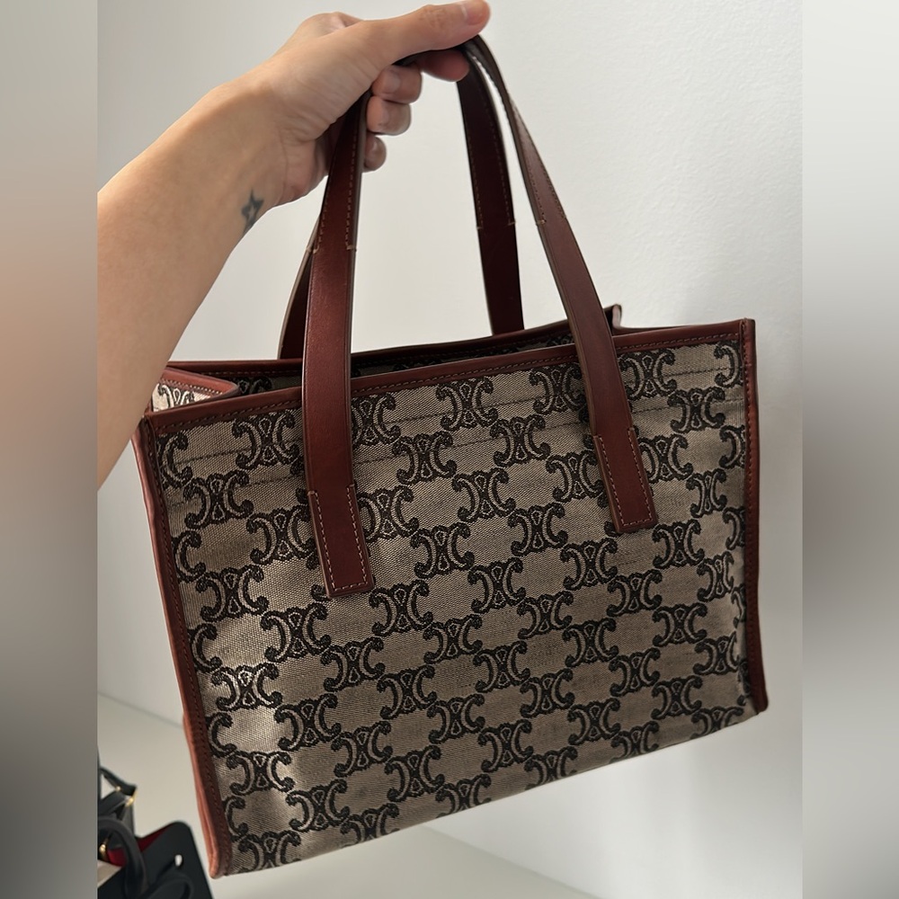 Vintage Celine Triomphe Macadam Tote Bag